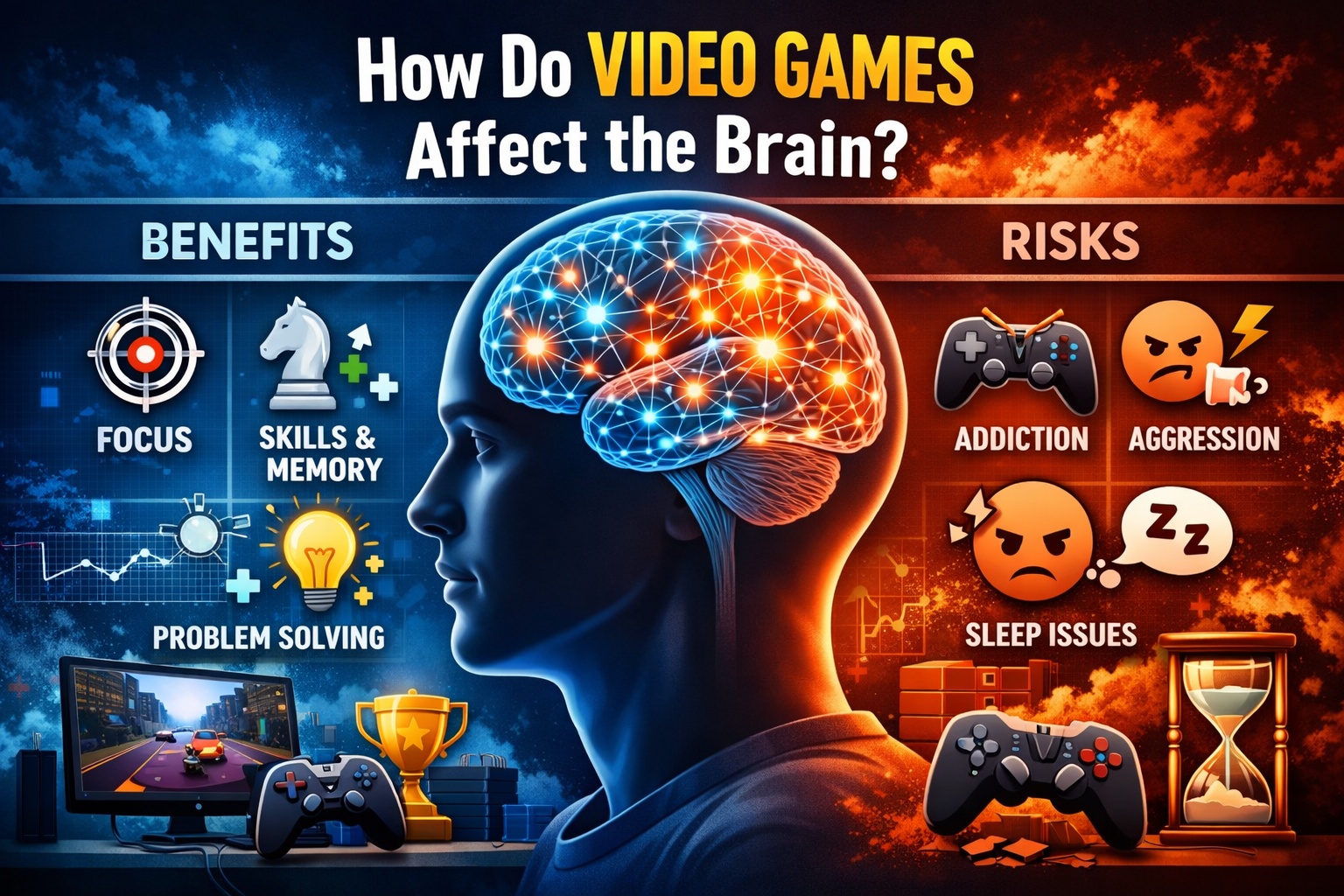 How do video games affect the brain?